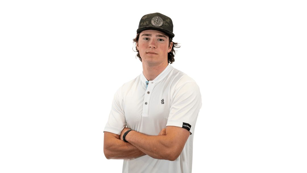 white blade collar blowsnake golf shirt